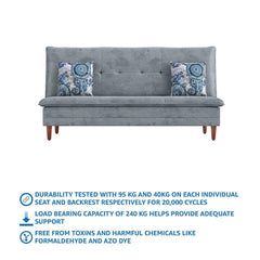 Robin Sofa Cum Bed in Grey Color - Nice Maple