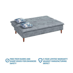 Robin Sofa Cum Bed in Grey Color - Nice Maple
