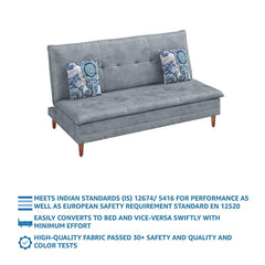 Robin Sofa Cum Bed in Grey Color - Nice Maple