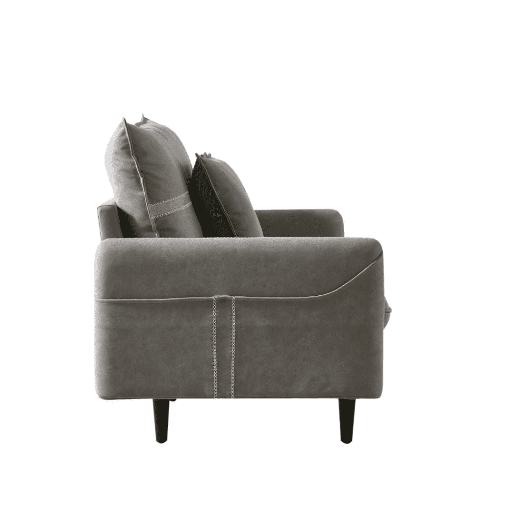 Mexico Straight Line Sofa Set in Grey Color - Nice Maple