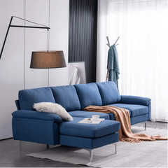 Jasmine Blue Sectional Sofa Set - Nice Maple