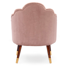 Peacock Suede Accent Chair - Nice Maple