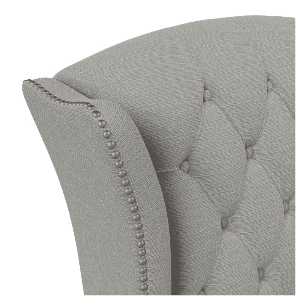 Copper Grove Crawley Diamond Button-Tufted Wingback Chair - Nice Maple