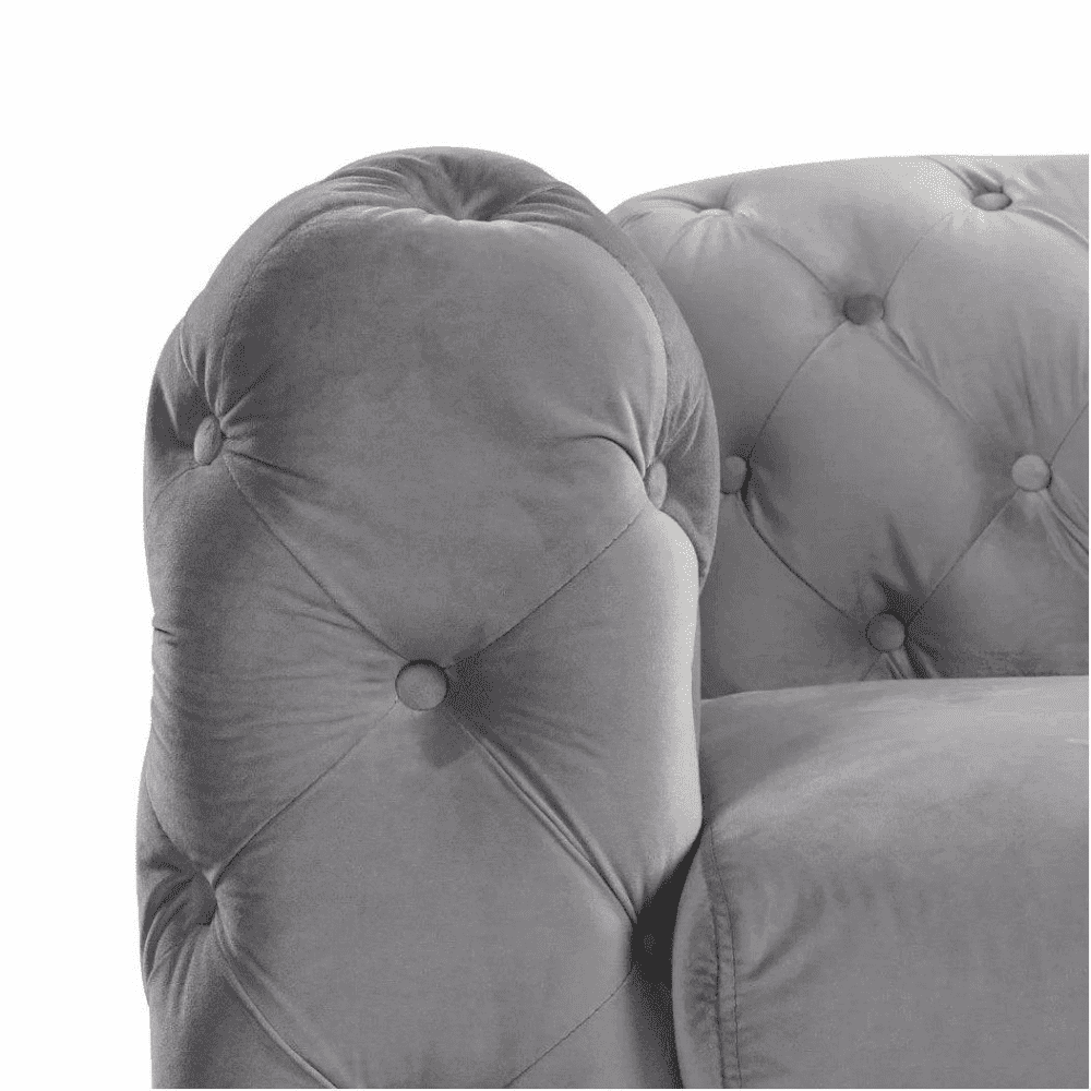 Dollo Chesterfield Suede Tufted Sofa Set - Nice Maple