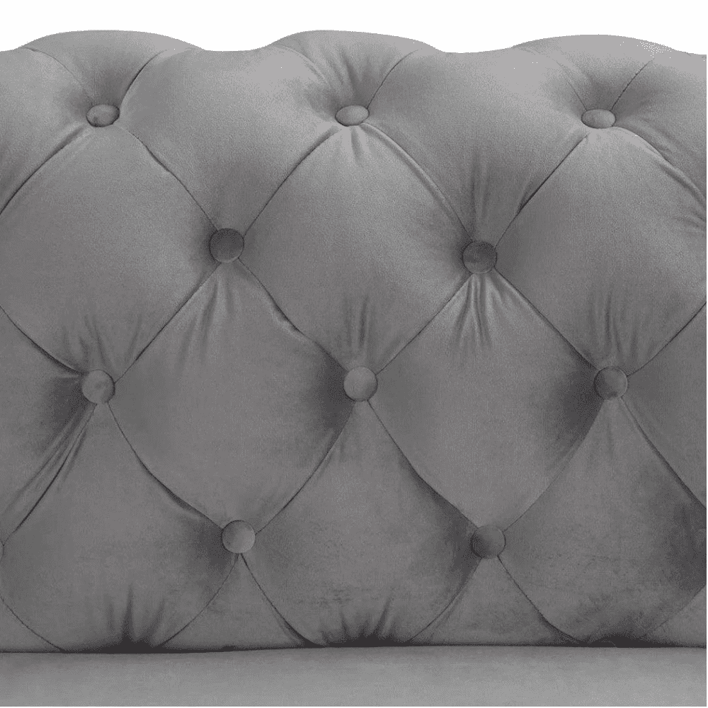 Dollo Chesterfield Suede Tufted Sofa Set - Nice Maple