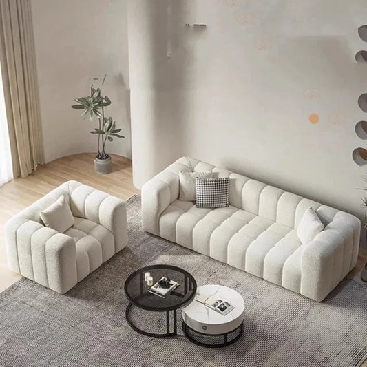 Prato Premium Modern Suede Sofa Set