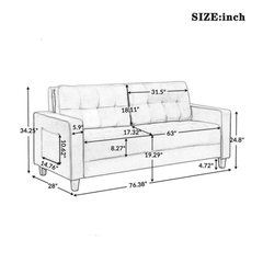 Comfortable Modern Sofa Set for Home Living Room - Nice Maple