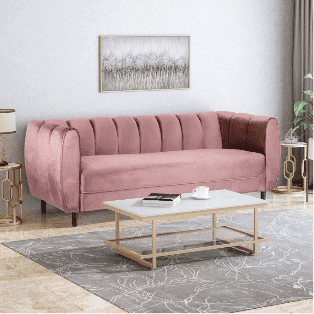 Bobran Modern Suede Sofa Sets - Nice Maple