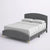 Microline Upholstered Without Storage Bed in Suede