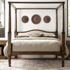 Mid Century Solid Wood Luxury Poster Bed in Dark Brown
