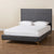 Hexa Quilted Bed Without Storage in Suede