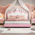 Little Princess Upholstered Bed Without Storage in Pink Suede
