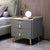 Elegant Bedside Table with 2 Drawers PU Polish