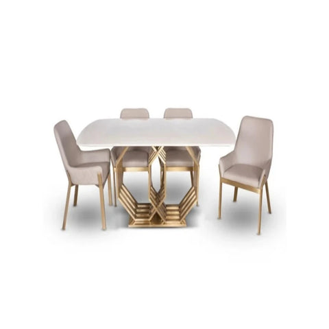 Masco Luxury Dining Table in SS - Gold