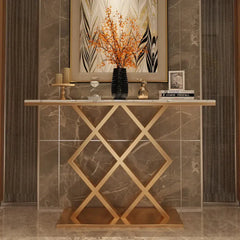 Lucfier Golden Console Table - Stainless Steel