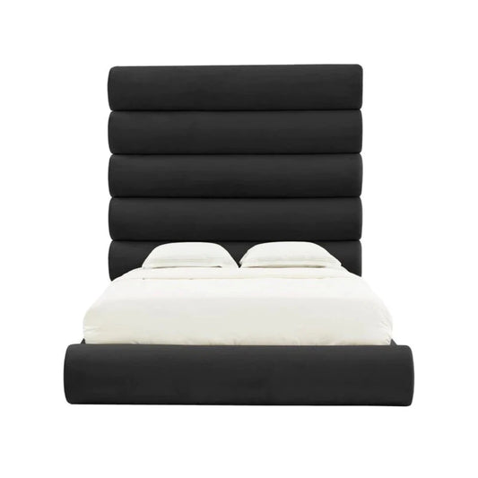 Round-over Premium Upholstered Bed In Suede