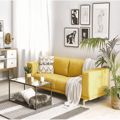 Nivya Classic Sofa Set in Yellow - Nice Maple