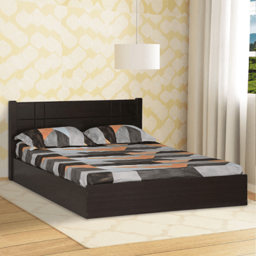 Cleopatra Bed with Storage in Brown Finish - Nice Maple