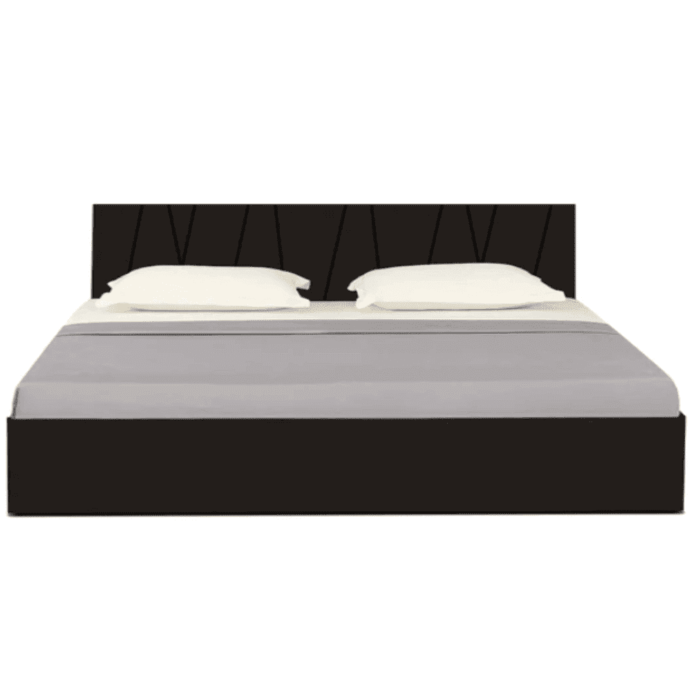 Axis Wooden Bed with Storage in Brown Matte Finish - Nice Maple