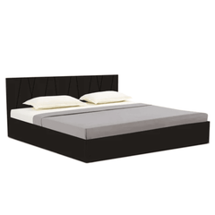 Axis Wooden Bed with Storage in Brown Matte Finish - Nice Maple