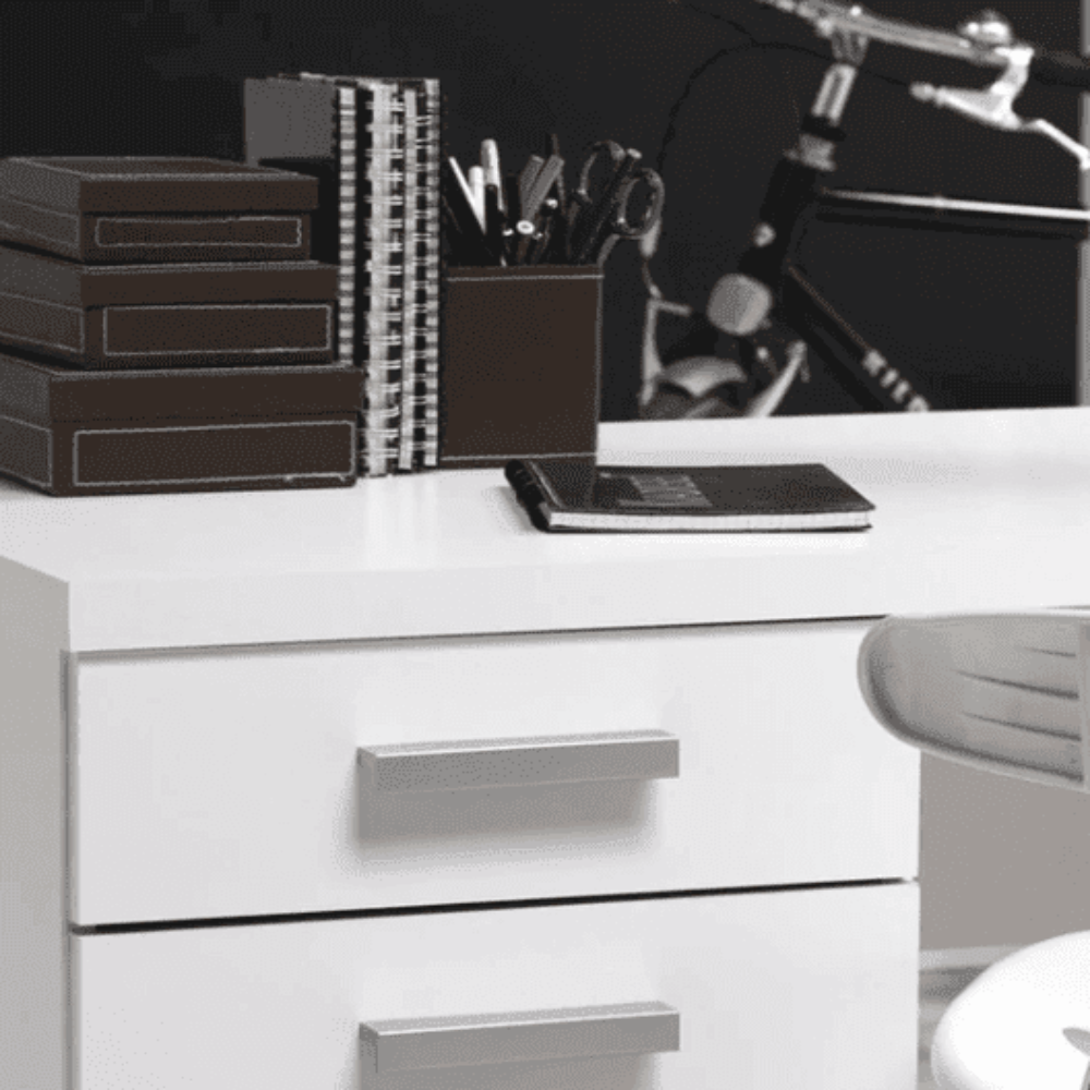 Class Apart Study Table in White Colour - Nice Maple