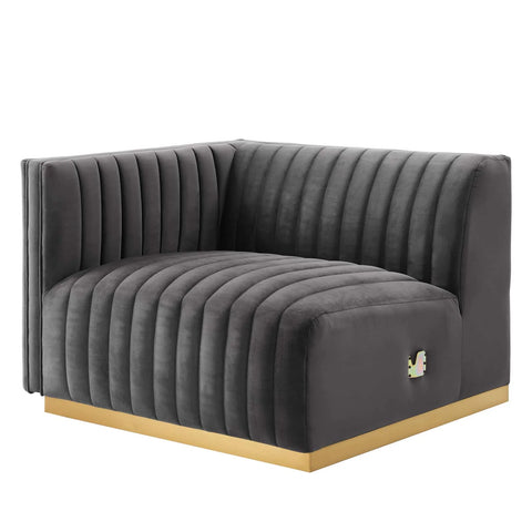 Highline Mid-century Modern Fabric Chaise Sectional