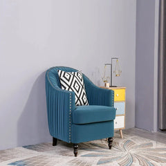 Cupbox Accent Chair in Blue - Nice Maple
