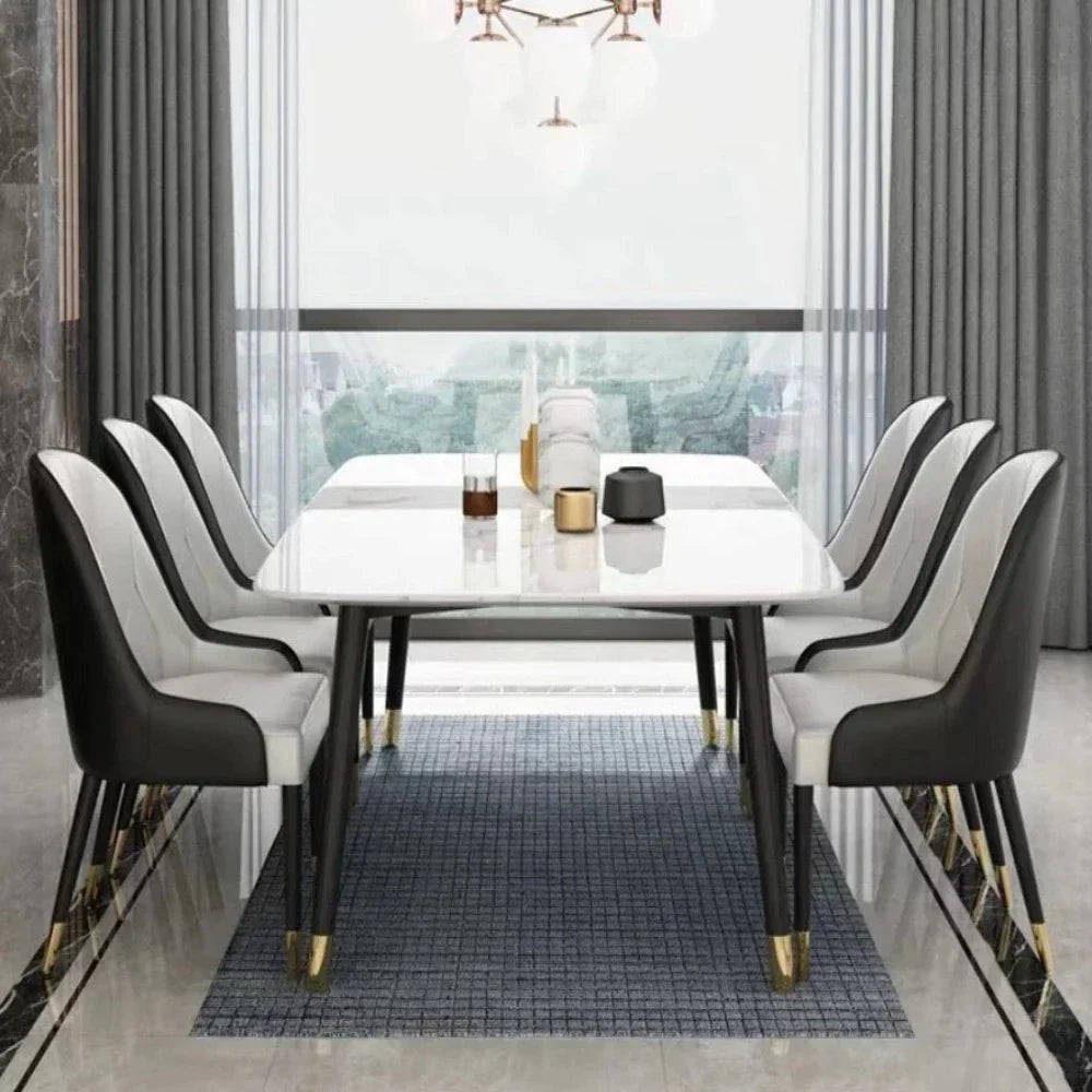 Rolex Luxury 6 Seater Dining Table in Black - Nice Maple