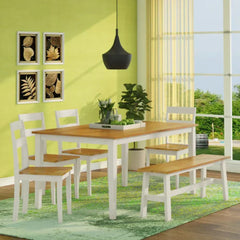 Smarty 6 Seater Dining Table in White Color - Nice Maple