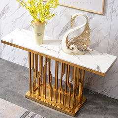 Uniline Golden Console Table - Stainless Steel - Nice Maple