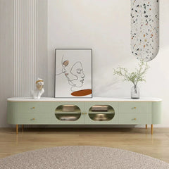 Texo Luxury TV Unit in Green - Nice Maple