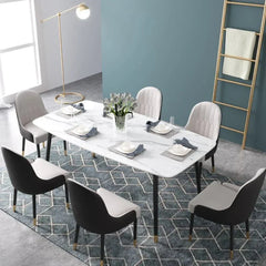 Rolex Luxury 6 Seater Dining Table in Black - Nice Maple