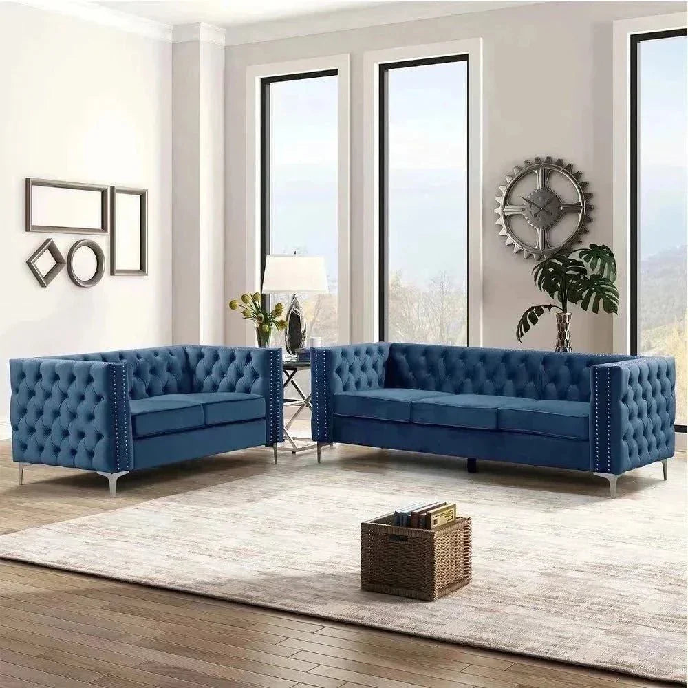 Livup Chesterfield Sofa Set - Nice Maple