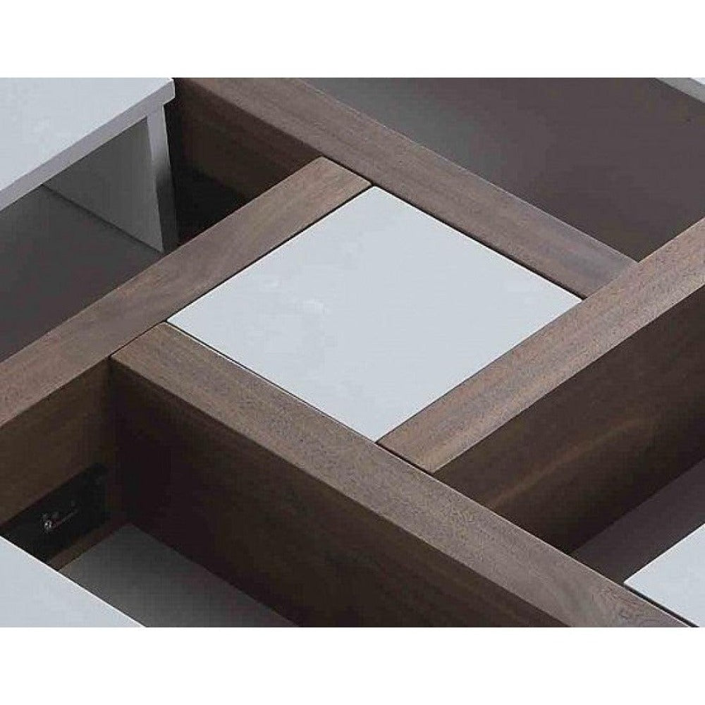 Drift White/Walnut Centre Table in PU Polish - Nice Maple
