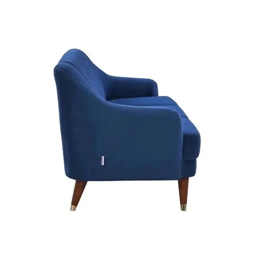 Kelly Straight Line Sofa Set in Suede - Nice Maple
