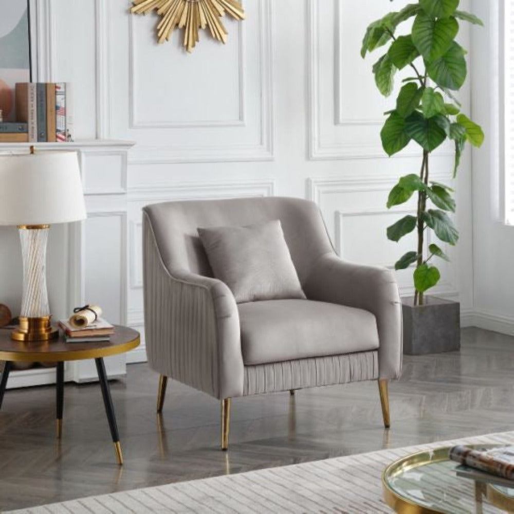 Tesla Straight Line Sofa Set in Grey - Nice Maple