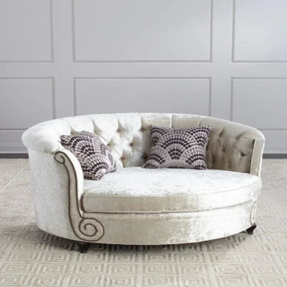 Cosmo Chair Embossing Fleece Upholstered Accent Sofa Chair - Nice Maple