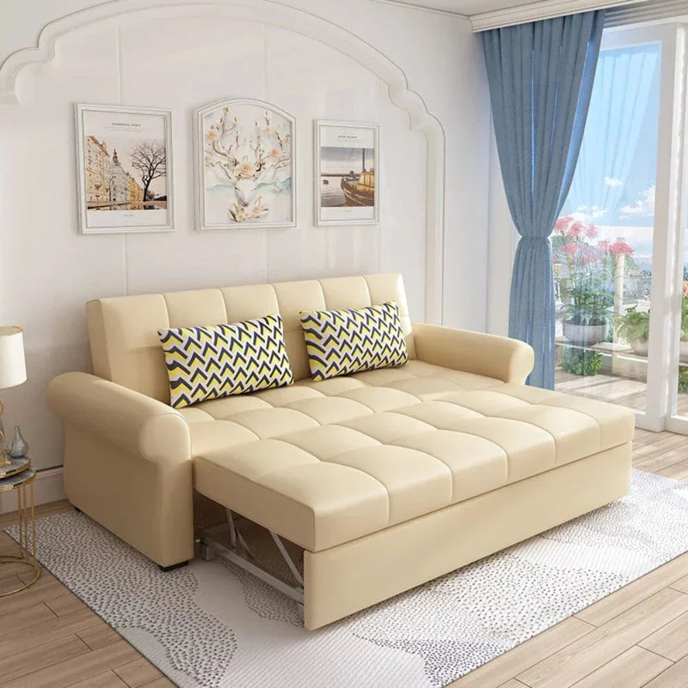 Marine Sectional Storage Sofa Cum Bed - Nice Maple