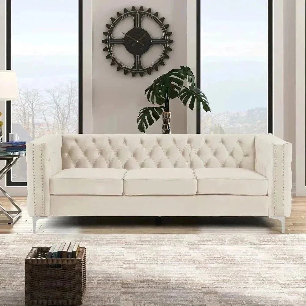 Livup Chesterfield Sofa Set - Nice Maple