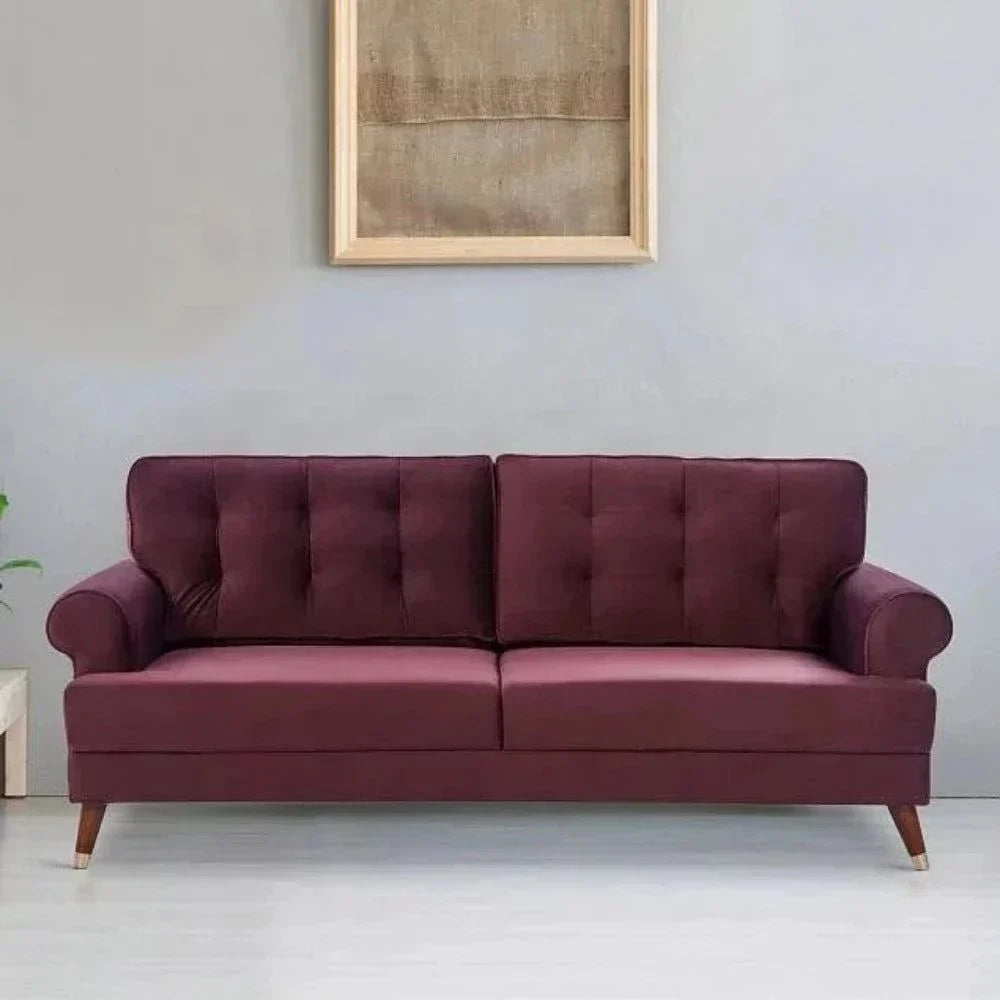 Mosco Straight Line Sofa Set - Nice Maple