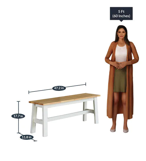 Smarty 6 Seater Dining Table in White Color - Nice Maple