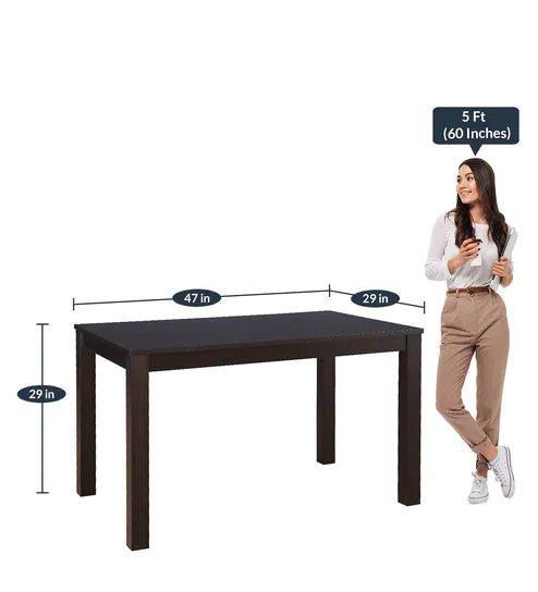 Tony 4 Seater Dining Table in Wenge Color - Nice Maple