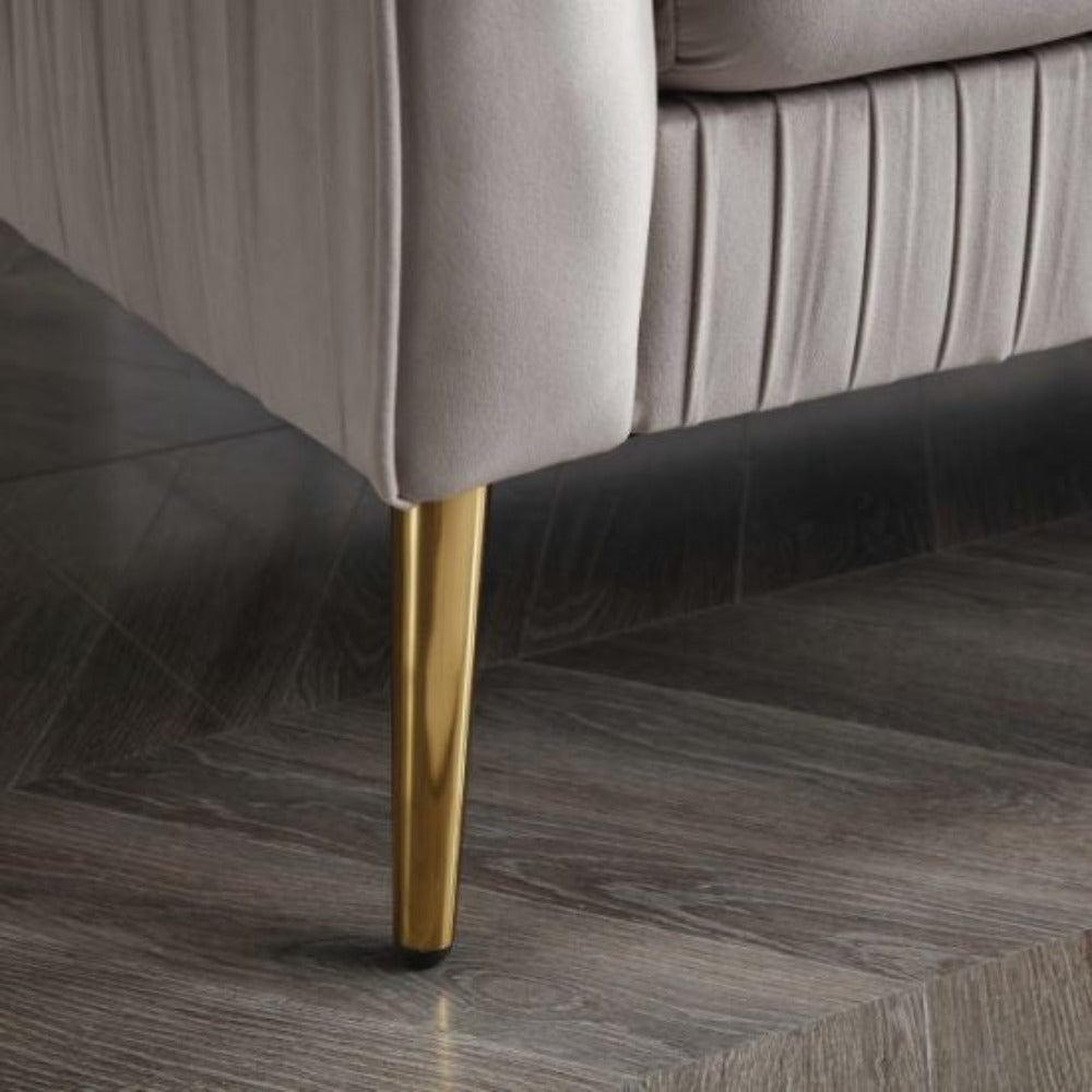 Tesla Straight Line Sofa Set in Grey - Nice Maple