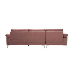 Inox Modern Suede Sectional Sofa - Nice Maple