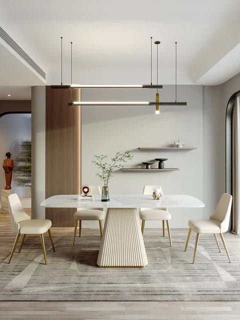 Texo Luxury 4 Seater Dining Table in Beige - Nice Maple