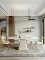 Texo Luxury 4 Seater Dining Table in Beige - Nice Maple