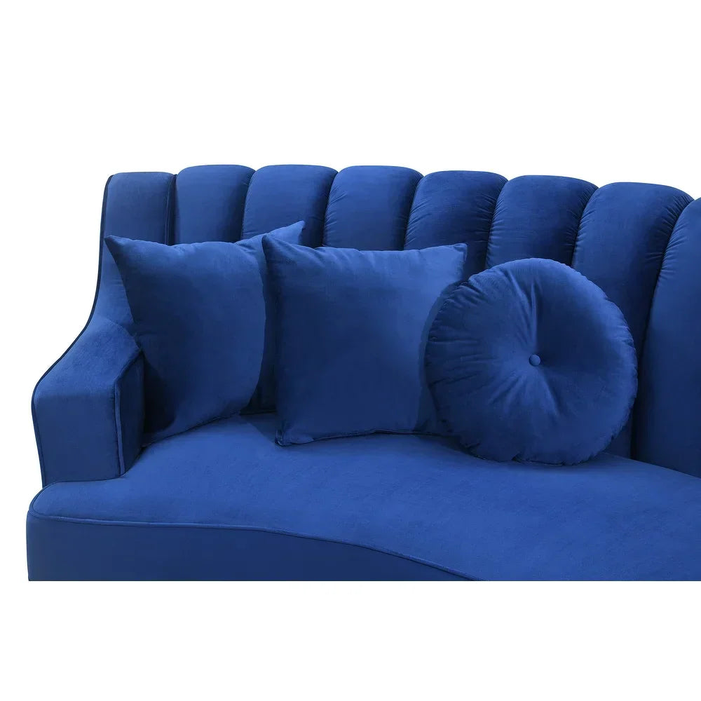 Mexican Round Modern Suede Sectional Sofa