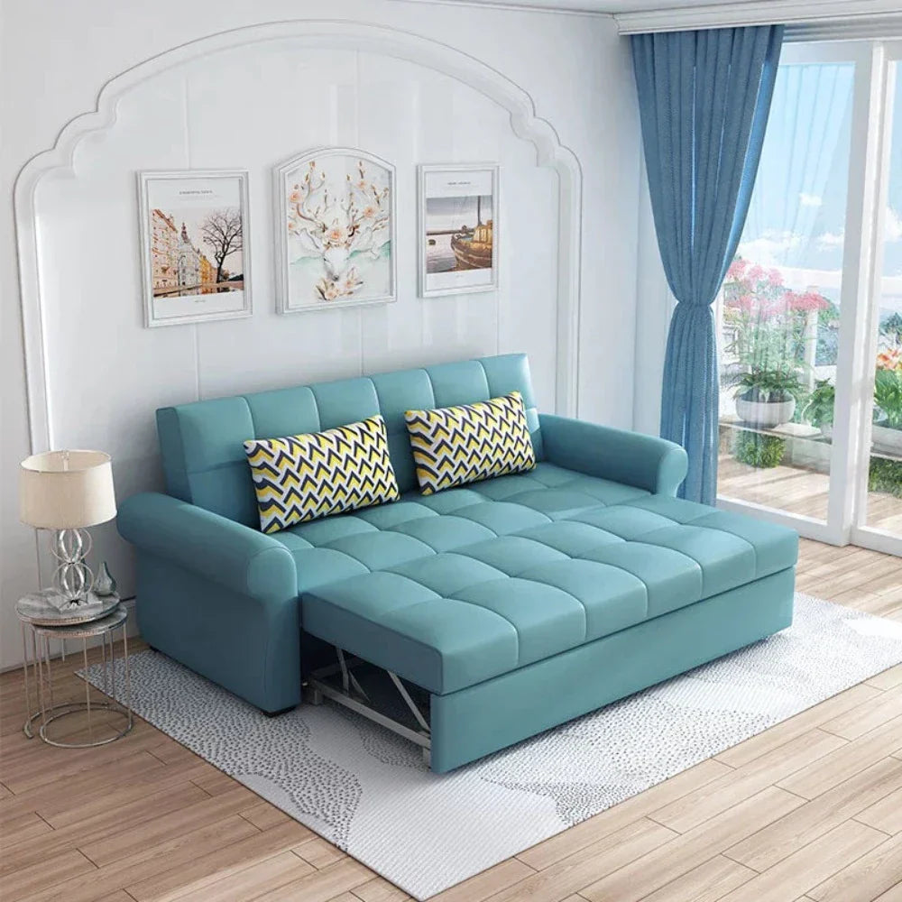 Marine Sectional Storage Sofa Cum Bed - Nice Maple