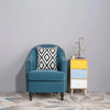 Cupbox Accent Chair in Blue - Oak Inside