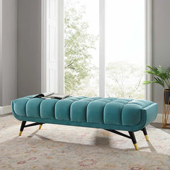 Cross line Lounger in Suede